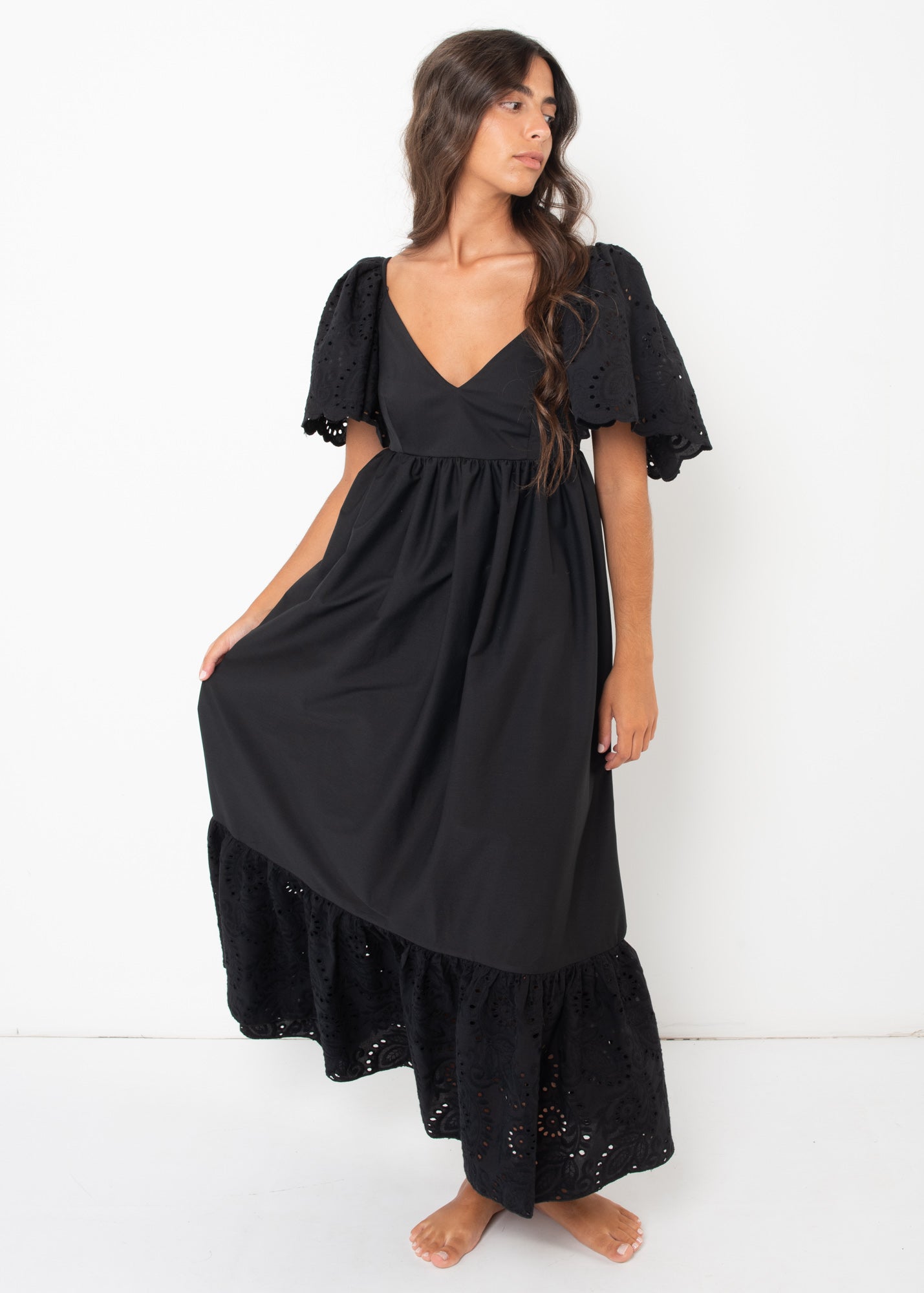 CHARLOTTE DRESS WITH EMBROIDERY