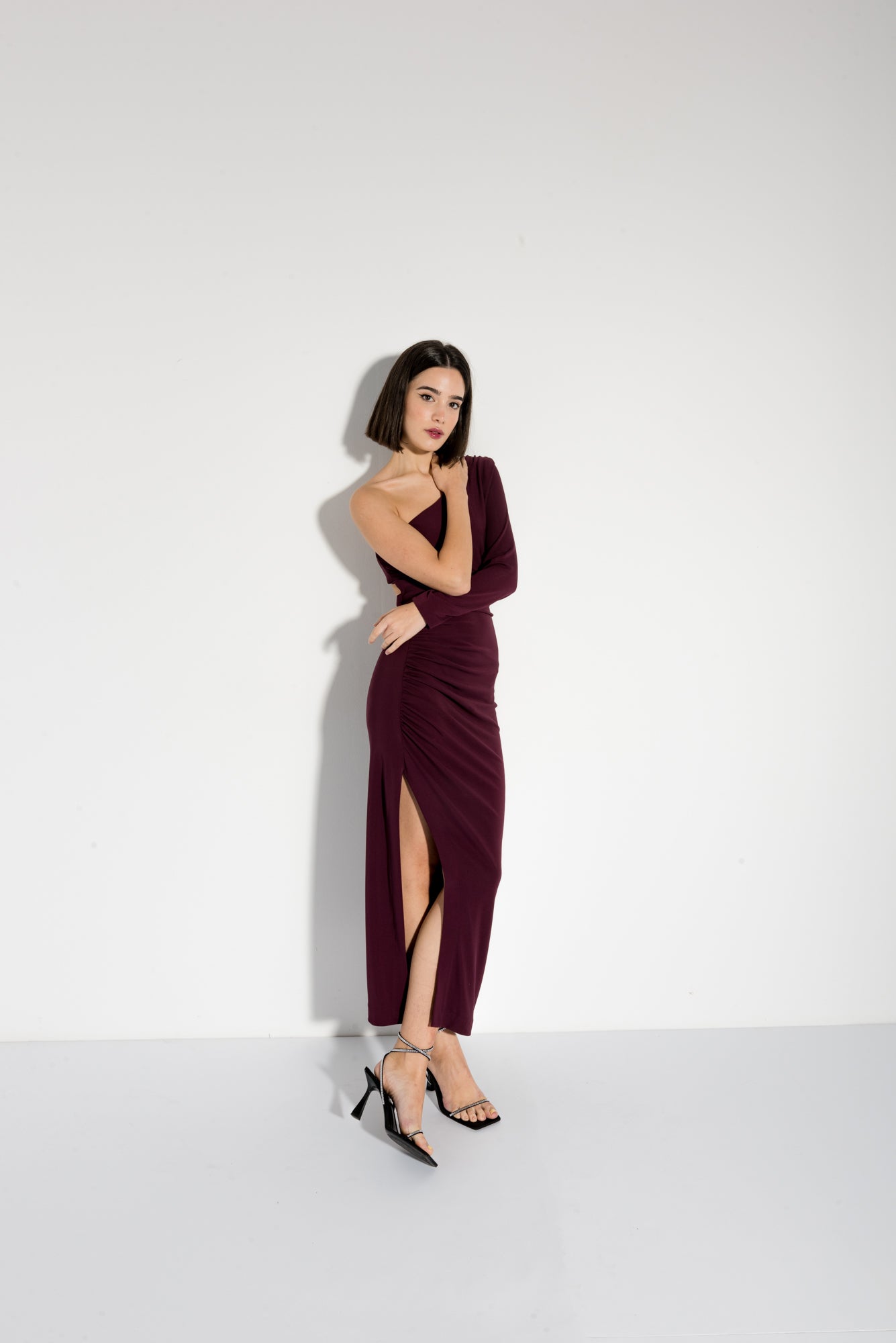 Vestido Brilha Burgundy