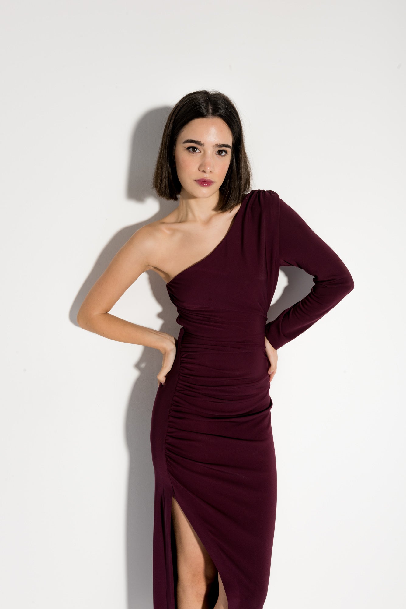 Vestido Brilha Burgundy