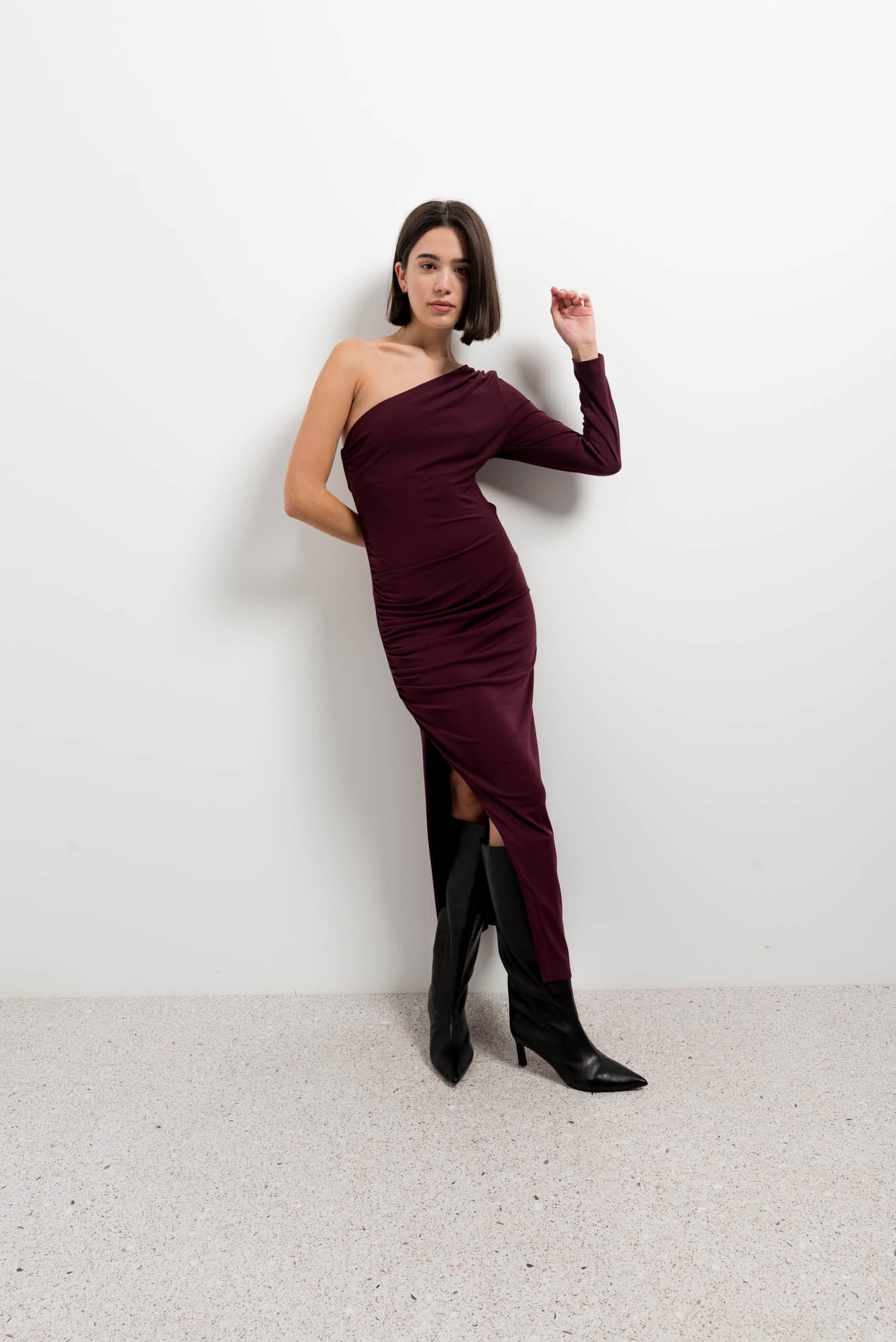 Vestido Brilha Burgundy