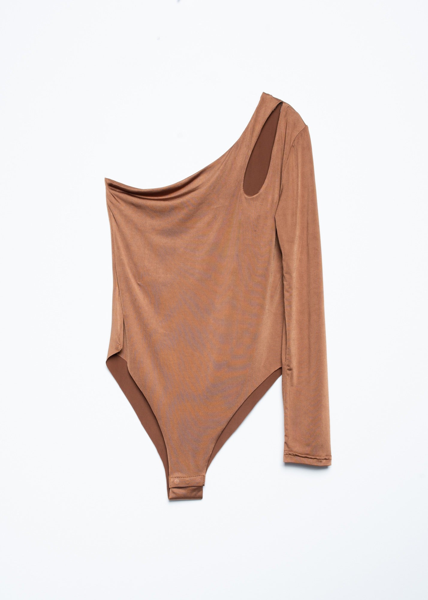 Bodysuit assimétrico Camel