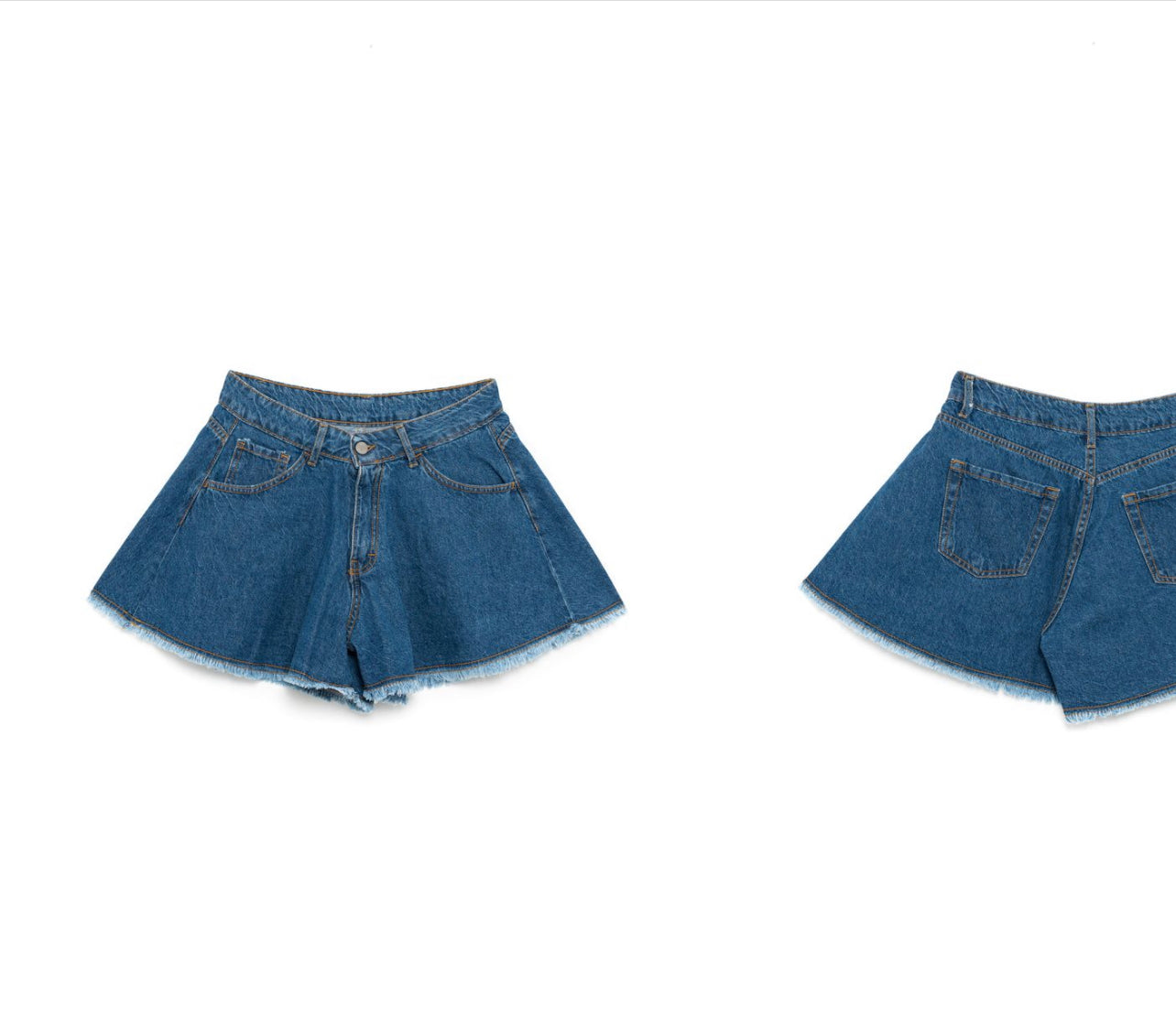 Calção Denim mom fit  largos